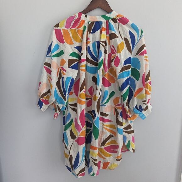 Women's Tabitha Brown Botanical Print Cover Up Shirt Dress Target XXS - Picture 2 of 7